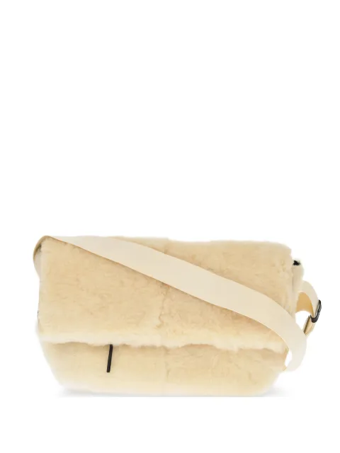 Jil Sander shearling crossbody bag Neutrals J42WG0003P60891