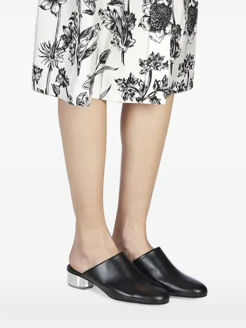 Ferragamo sculptural-heel leather mules Black 748915