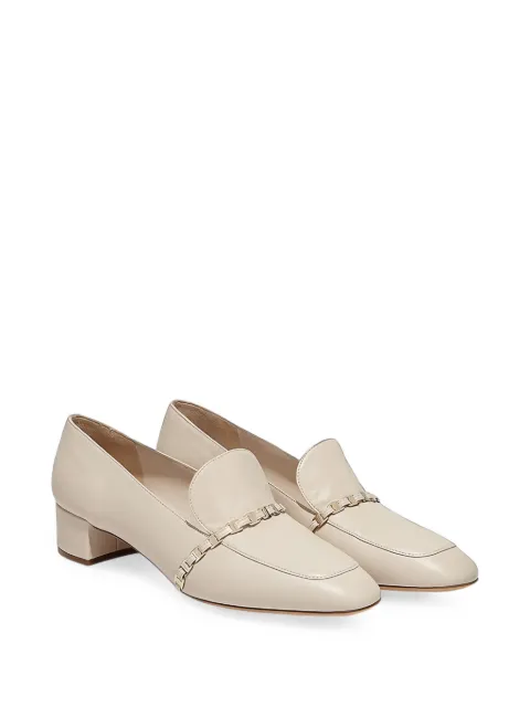 Ferragamo Gancini chain leather loafers Neutrals 730029