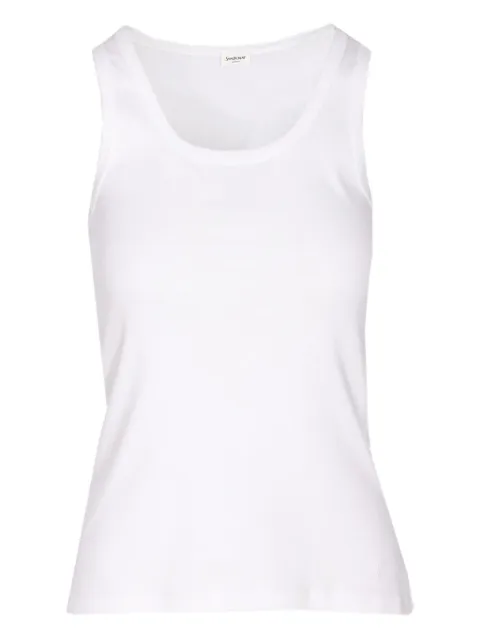Saint Laurent cotton tank top White 824583YB2MH