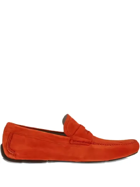 Ferragamo suede leather loafers Red 749473