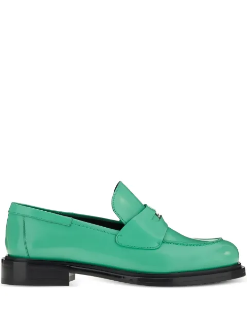 Ferragamo peny-strap leather loafers Green 750967