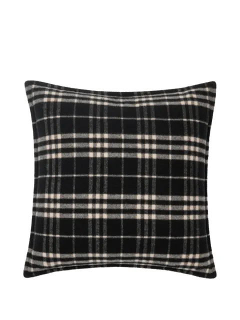 Burberry Checked wool cashmere cushion Black 8110460