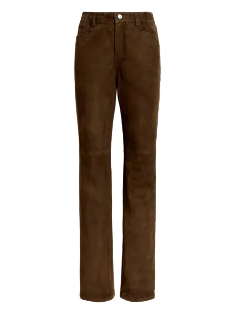 Proenza Schouler White Label suede straight-leg trousers Brown WL2536276LR273