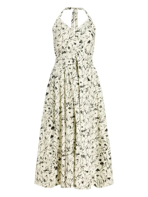 Proenza Schouler White Label floral-print halterneck midi dress Yellow WL2533549SCP080