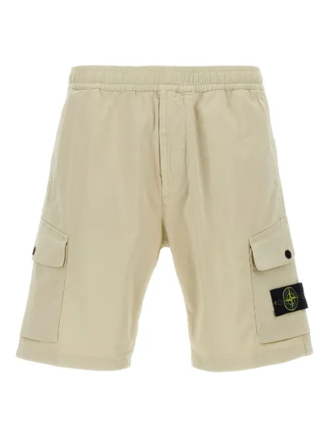 Stone Island Compass-badge cargo shorts Neutrals K1S15L100L03S0012