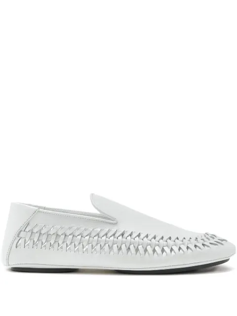 Proenza Schouler Whip braided leather loafers White SH253055C007FR