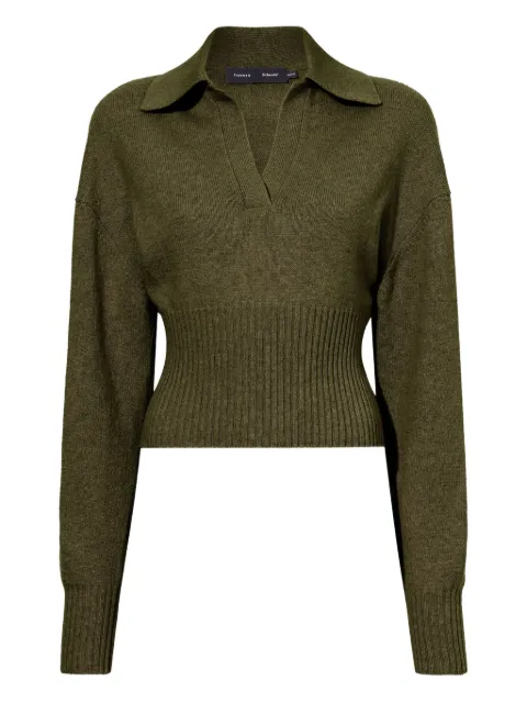 Proenza Schouler polo-neck ribbed sweater Green R2537125KW152