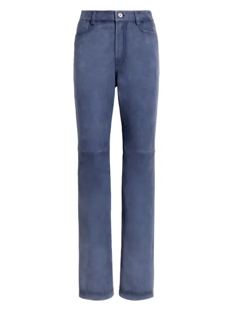 Proenza Schouler White Label high-waisted leather trousers Blue WL2536276LR273