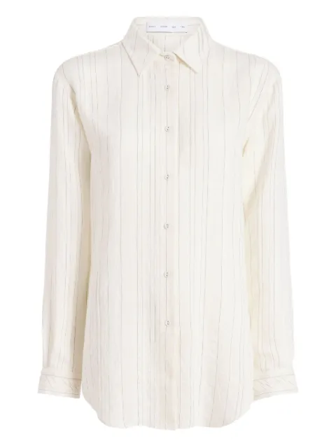 Proenza Schouler White Label Raven stripe woven shirt White WL2534541BY337