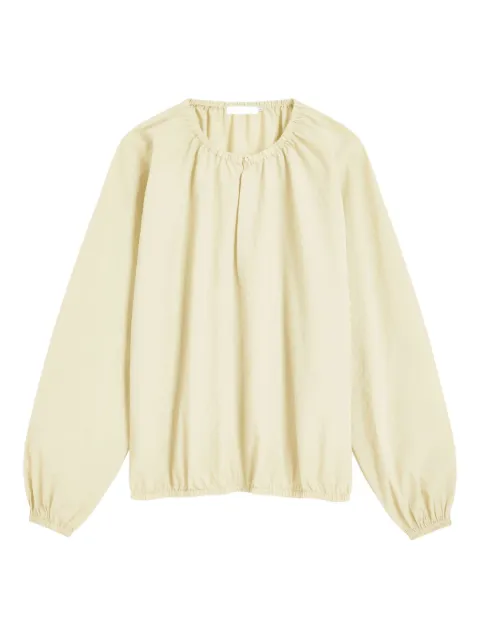 Proenza Schouler White Label Wendy round-neck balloon-sleeve blouse Yellow WL2534569SC122S