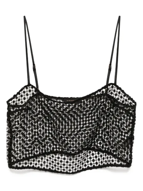 Kiki de Montparnasse pointelle bandeau top Black POINTILLEEBANDEAUTOP
