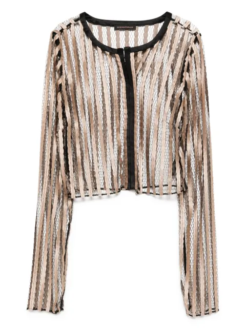 Kiki de Montparnasse Rayee top Brown RAYEECROPPEDCARDIGAN