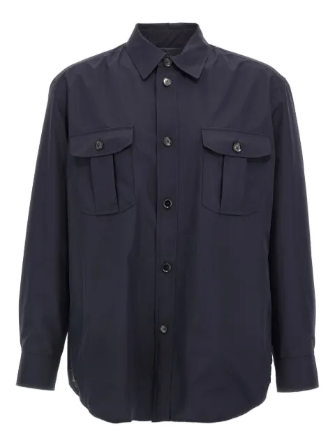 Brioni Vagabond button-up overshirt Blue SLTA0LO24014000
