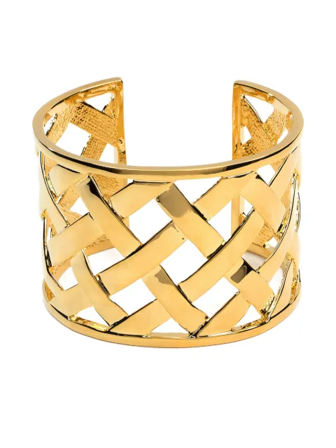 Kenneth Jay Lane Basketweave cuff Gold 5658BPG