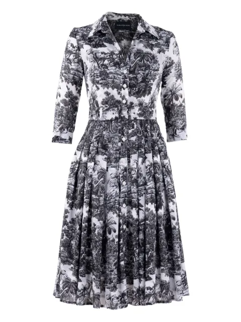 Samantha Sung cotton midi dress Black ARABIANTOILEWHITEMUSOLA