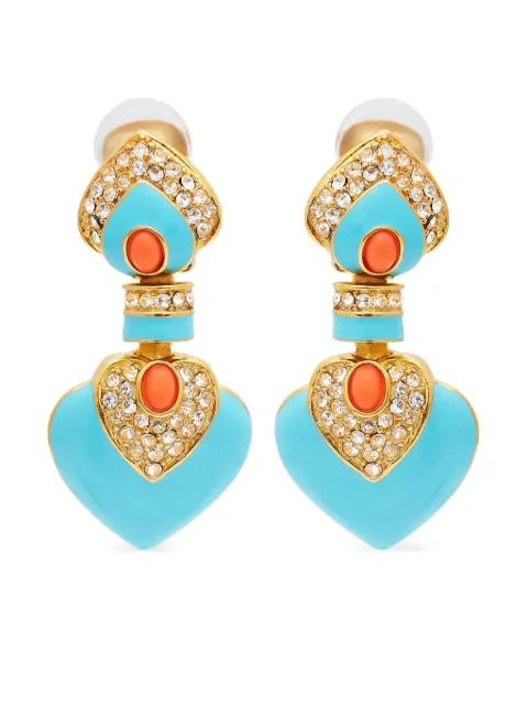 Kenneth Jay Lane Heart drop earrings Gold 2117ETC