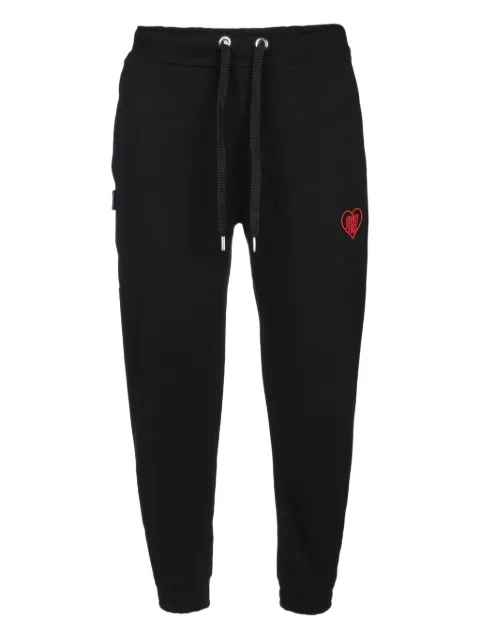 Family First heart-embroidered track pants Black W24FFJOS2403
