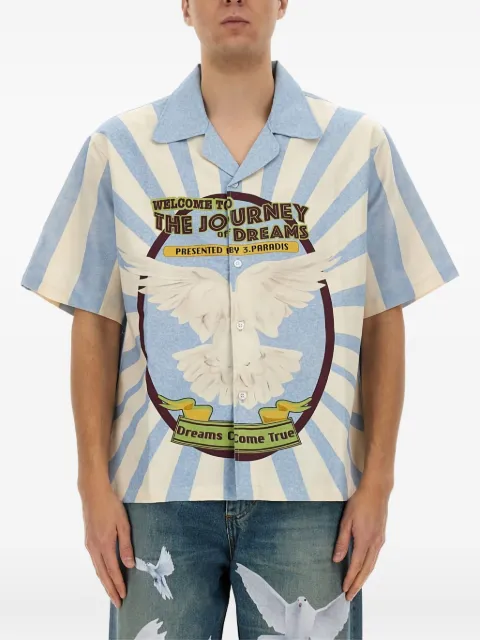 3PARADIS Journey of Dreams printed short-sleeve shirt Blue SS2533