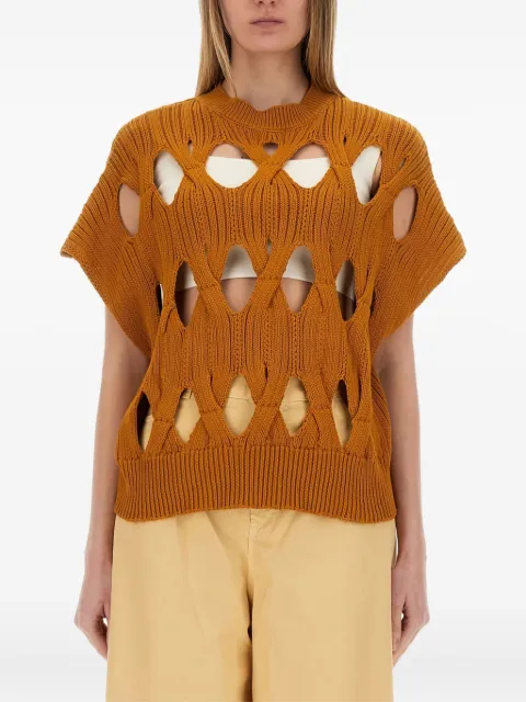 Alysi cable-knit sweater Brown 205419P5049