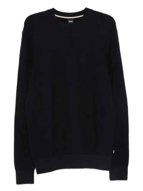 BOSS cotton sweater Blue 50545283