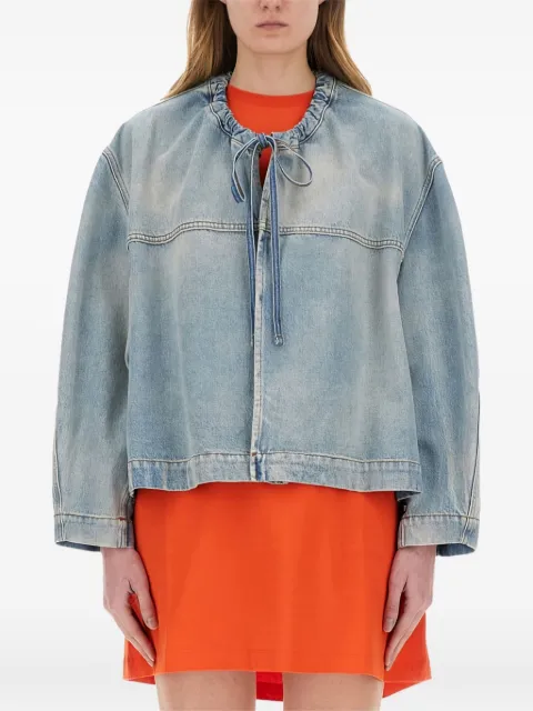 MSGM drawstring-collar denim jacket Blue 3841MDH230L257275