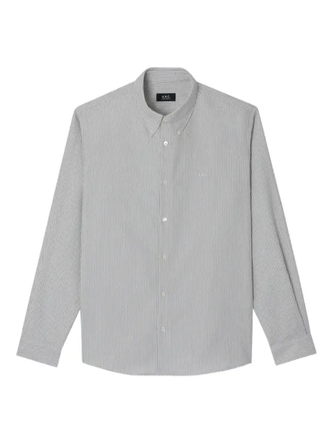 A.P.C. striped long-sleeve shirt Grey COGUHH12499
