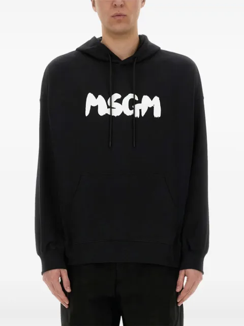 MSGM logo-print hoodie Black 3840MM106257000