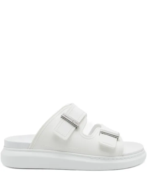 Alexander McQueen double-buckle slides White 663563W4Z51