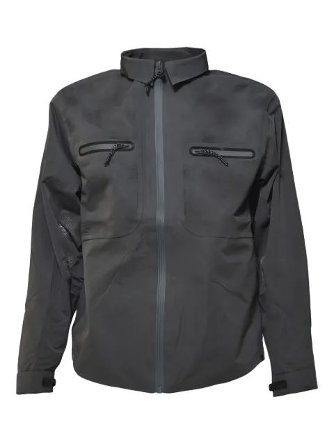 Alpha Industries perforated-details zip-front shirt jacket Grey 756121747