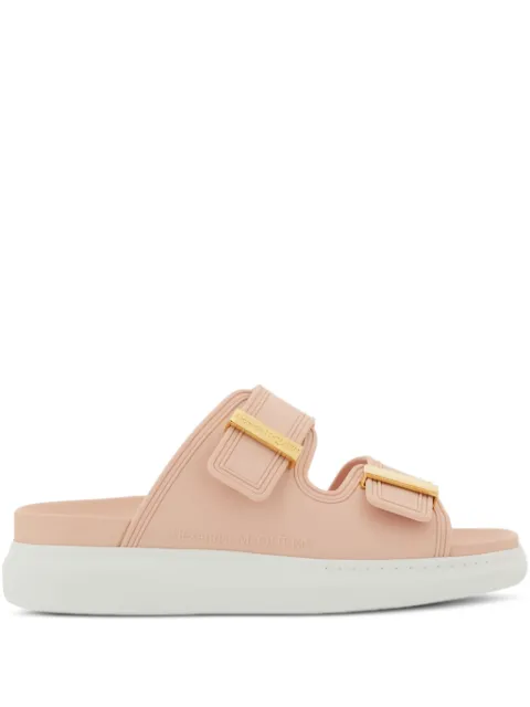 Alexander McQueen double-buckle slides Pink 658063W4Z52