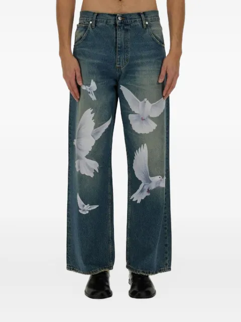 3PARADIS Freedom Doves straight-leg jeans Blue SS2539BAGGYWHASHEDBLU