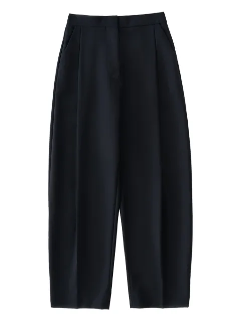 Studio Nicholson pleated wide-leg trousers Blue VAISNW1571LWTROPICALWOOLDARKESTNAVY