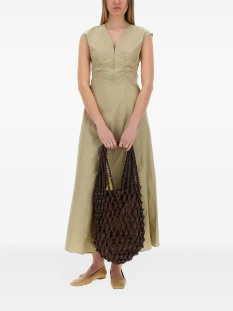 Alysi v-neck maxi dress Neutrals 105327P5022