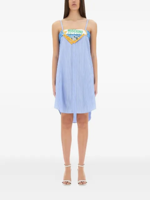 MOSCHINO JEANS striped-pattern midi dress Blue 046837251303