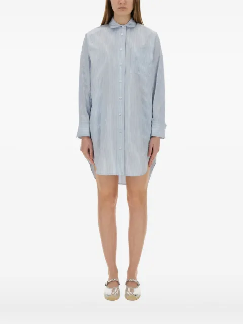 Michael Michael Kors pinstripe button-up shirt dress Blue MS5830CH8C
