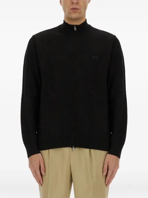 BOSS zipped cotton sweatshirt Black 5050599810255178001