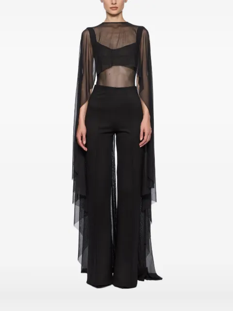 Atu Body Couture mesh bodysuit and cape set Black AT25087