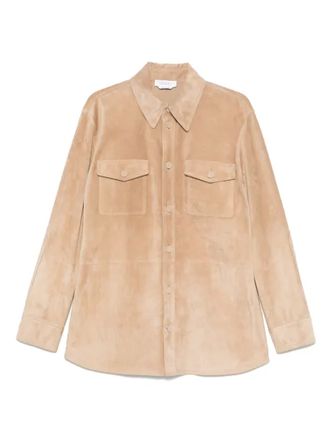 Gabriela Hearst leather shirt Neutrals 2251141ML065