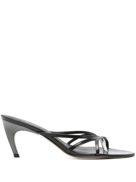 Coperni 80mm leather heeled sandals Black COPSH80F6046