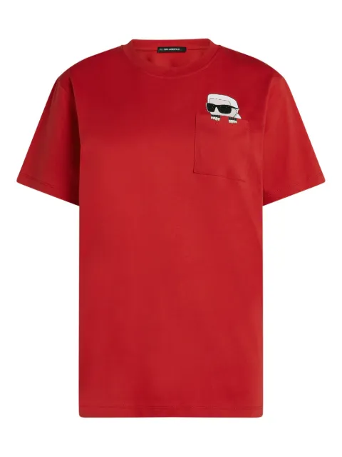 Karl Lagerfeld Ikon rhinestone T-shirt Red A1W17100586