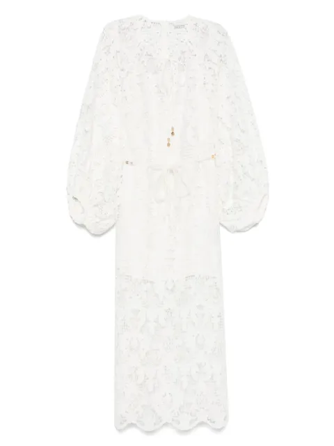 ZIMMERMANN Coco lace midi dress White 4561DSS254