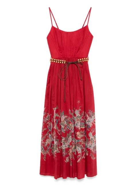 ZIMMERMANN floral-print midi dress Red 4225DSS251
