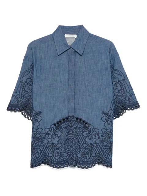 ZIMMERMANN embroidered shirt Blue 2066TSS254