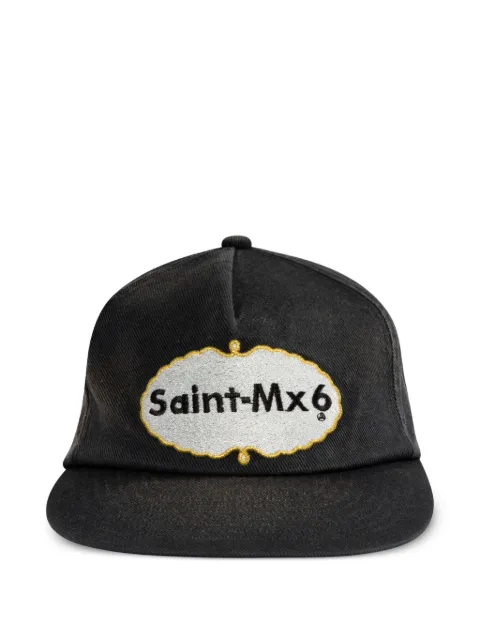 SAINT MXXXXXX logo-embroidered cap Black SMHR80000075