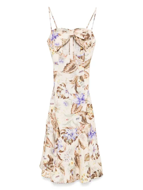 ZIMMERMANN Coco midi dress Neutrals 3484DSS254
