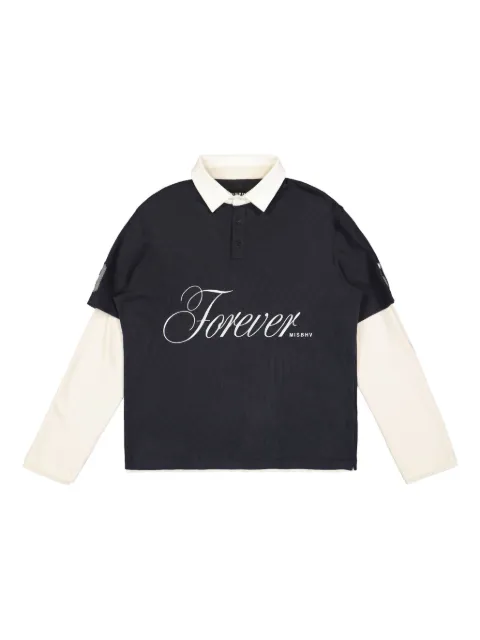 MISBHV cotton polo top Blue 250W152
