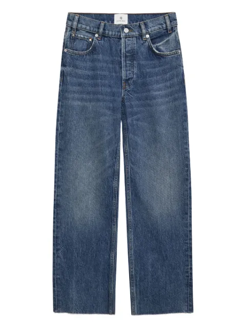 ANINE BING Gavin frayed-hem jeans Blue A0611188