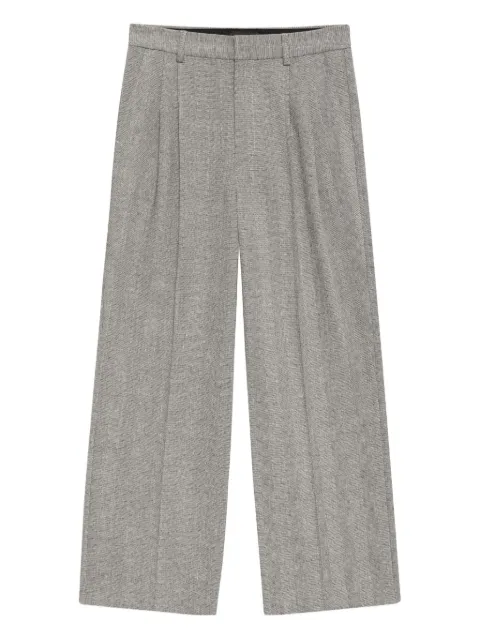 ANINE BING Belen herringbone trousers Grey A0311218