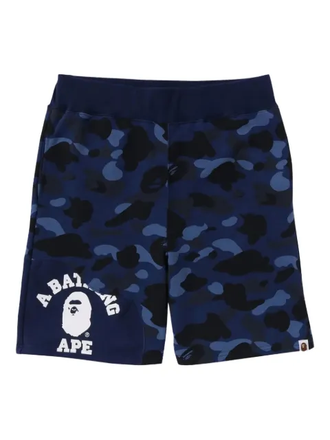 A BATHING APE® Camo Cutting shorts Blue 001SPJ301012MNVY